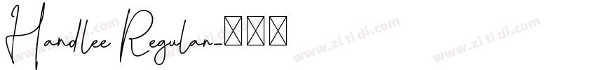 Handlee Regular字体转换